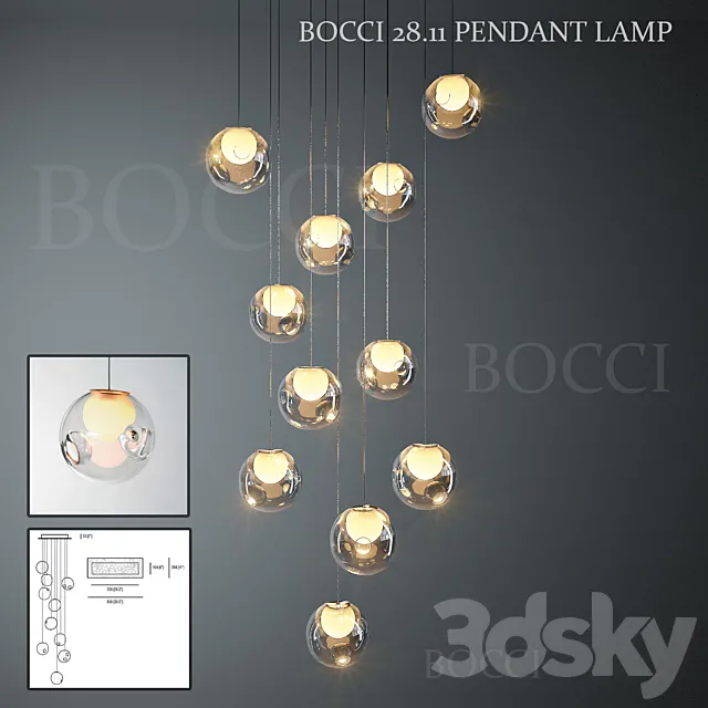 BOCCI 28.11 PENDANT LAMP. RECTANGLE 3DSMax File