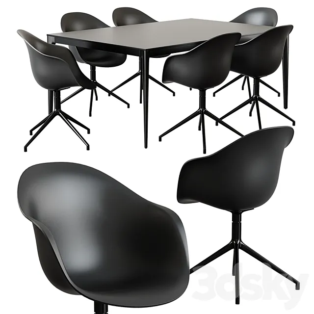 BoConcept _ Torino Table + Adelaide Chair 3DSMax File