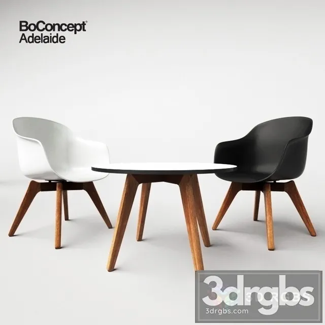Boconcept Adealide Table and Chair 3dsmax Download