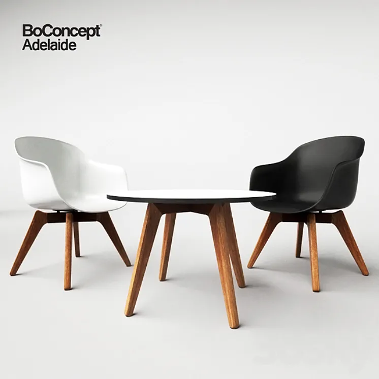 BoConcept Adelaide chair and table 3DS Max