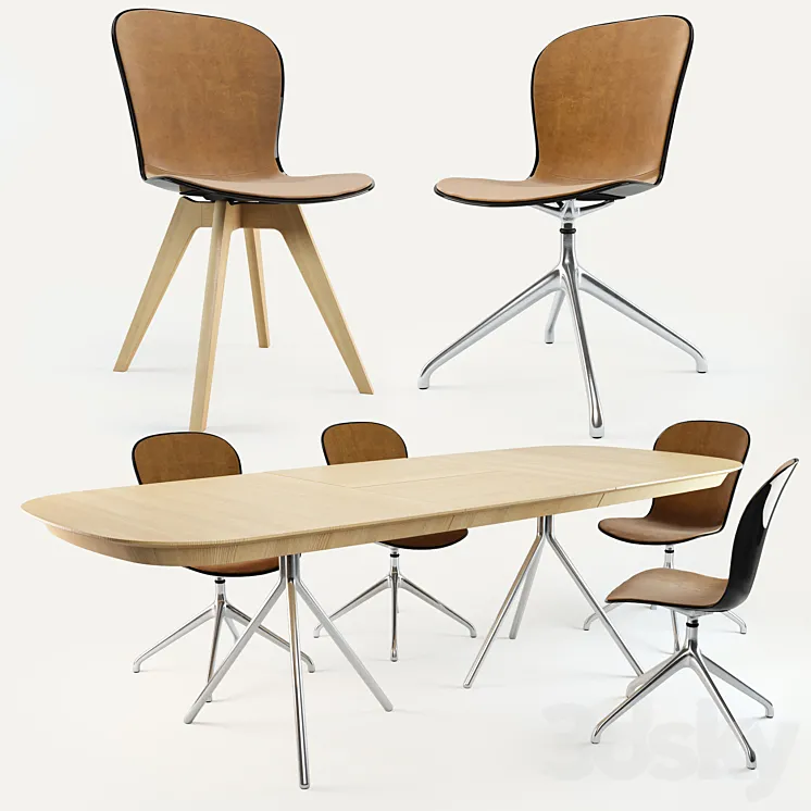 BoConcept Adelaide Chair & Ottawa Table 3DS Max