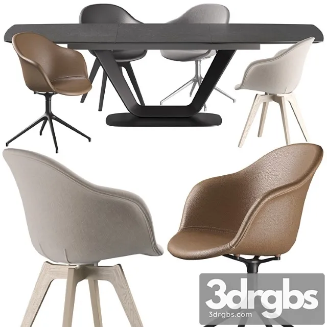 Boconcept – alicante table-adelaide chair set