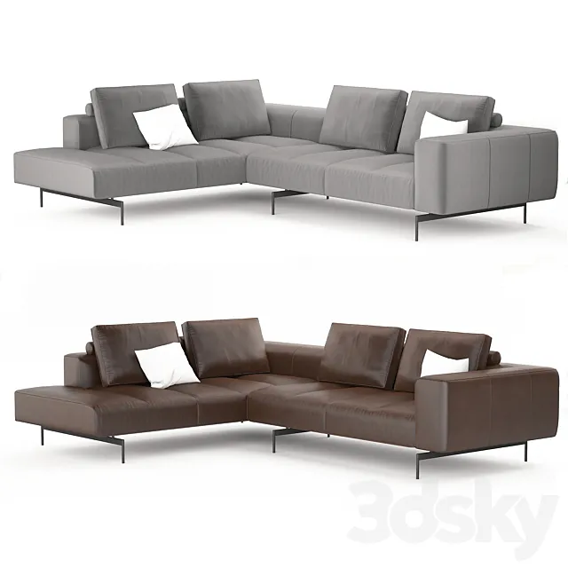 BoConcept Amsterdam corner sofa with lounging unit 3ds Max