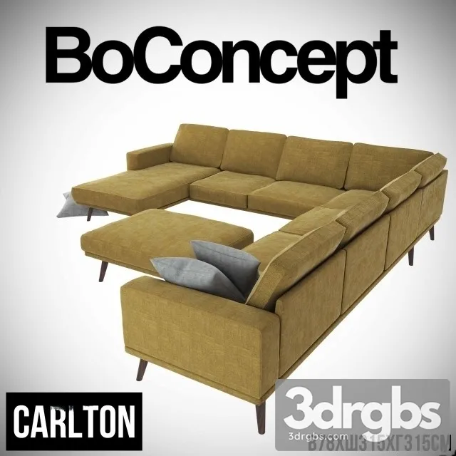 Boconcept Carlton Yellow Sofa 3dsmax Download