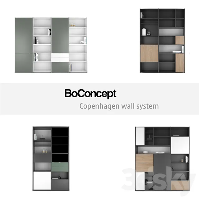 BoConcept Copenhagen wall system | set 2 3DS Max Model