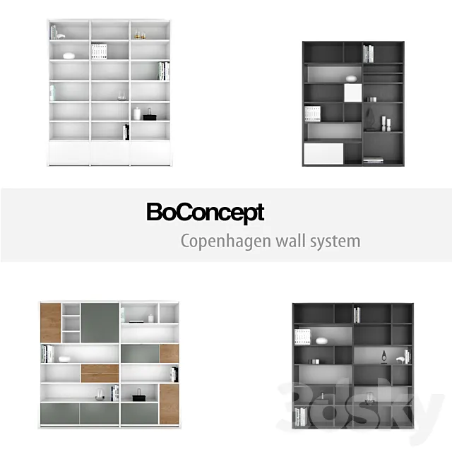 BoConcept Copenhagen wall system | set 3 3DS Max Model