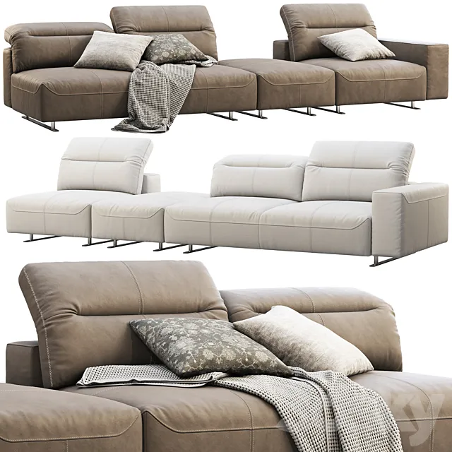 BoConcept Hampton modular leather sofas (2 options) 3DS Max Model