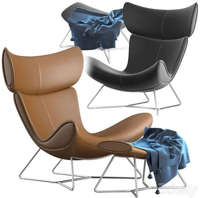 Boconcept-imola chair with footstool 3dsMax Model