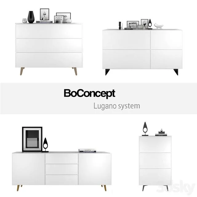 BoConcept Lugano system set 1 3dsMax Model