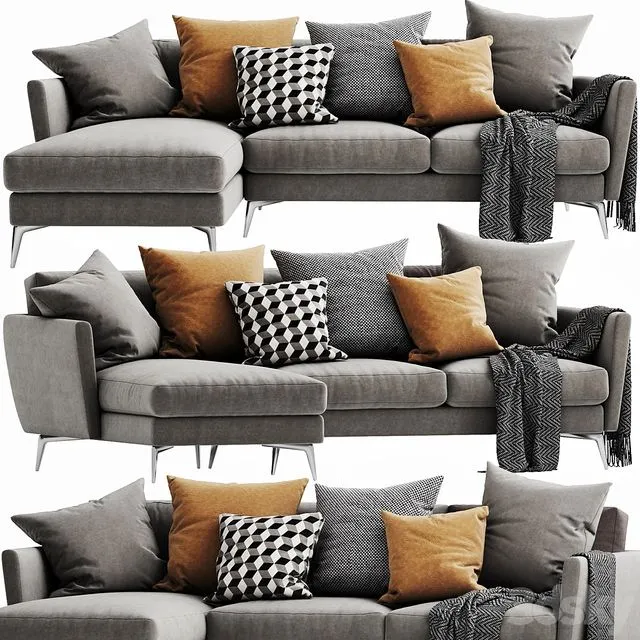 Boconcept OSaka 5 Chaise Lounge 3dsMax Model