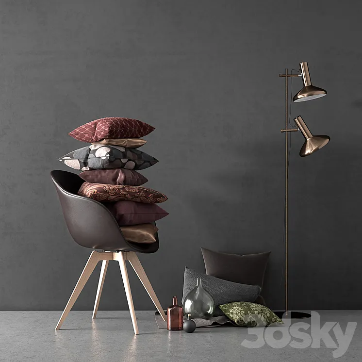 BoConcept Set: Adelaide Chair & Duo Stehlampe 3DS Max