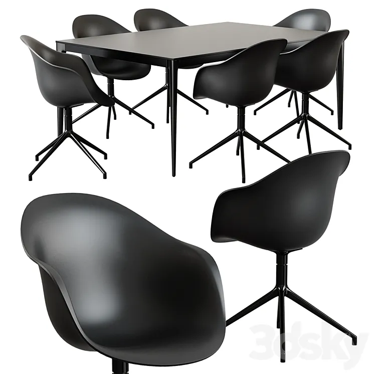 BoConcept \/ Torino Table + Adelaide Chair 3DS Max