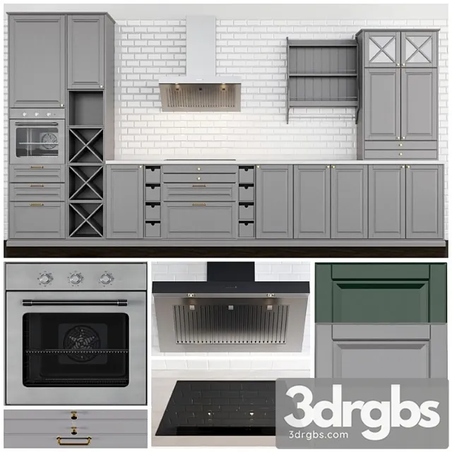 Bodbyn kitchen (134 modules). 3dsmax Download