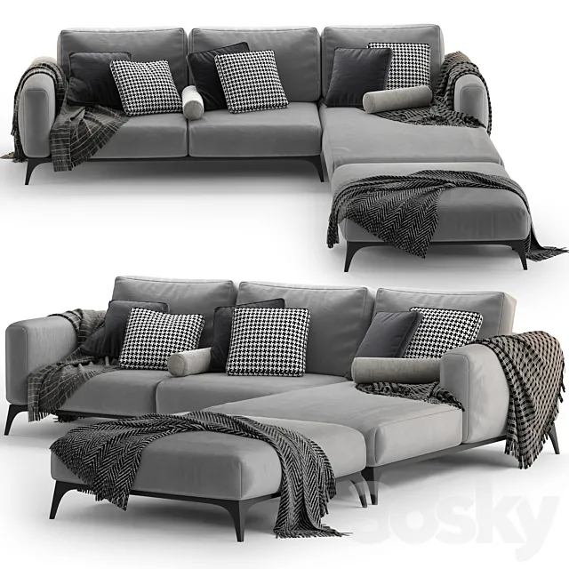 Bodema MILANO corner sofa 3ds Max