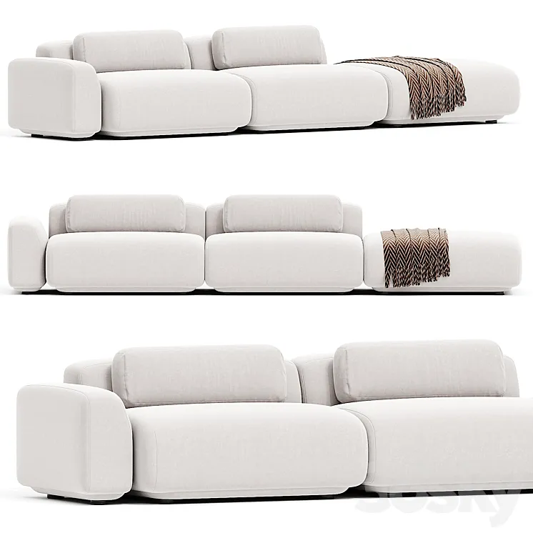 Boden Open End Sofa 3DS Max