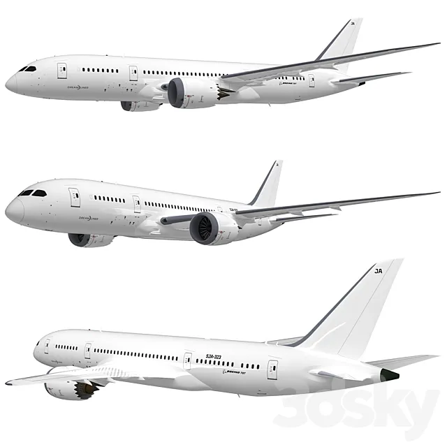 Boeing 787 Dreamliner 3ds Max