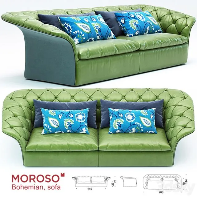Bohemian sofa by Moroso 3dsMax Model