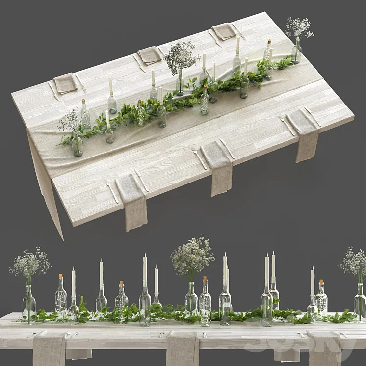 Bohemian Table Setting – 01 3DS Max