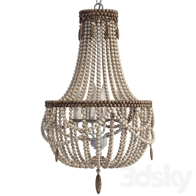 Boho Rustic Bead Chandelier 3ds Max