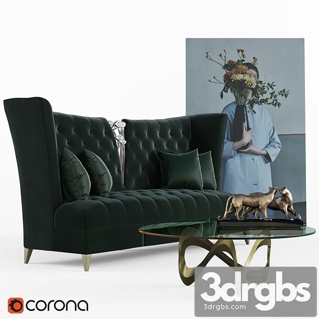 Bois De Vincennes Sofa Set  3dsmax Download