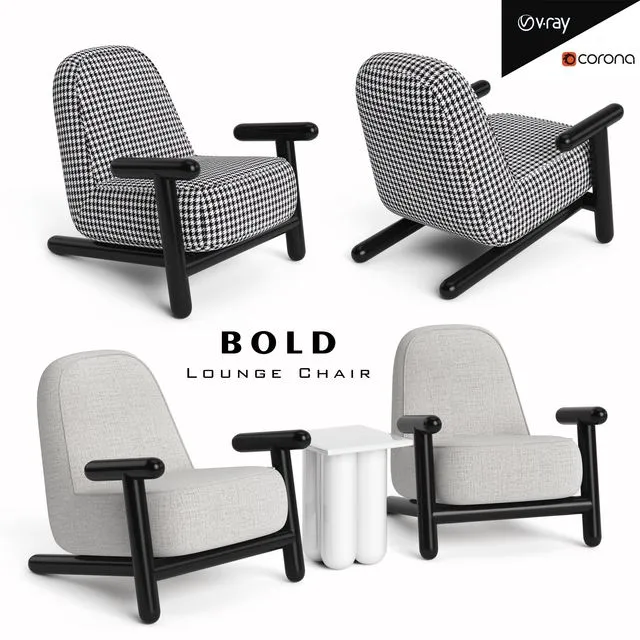 Bold armchair by HC28 Cosmo 3dsMax Model
