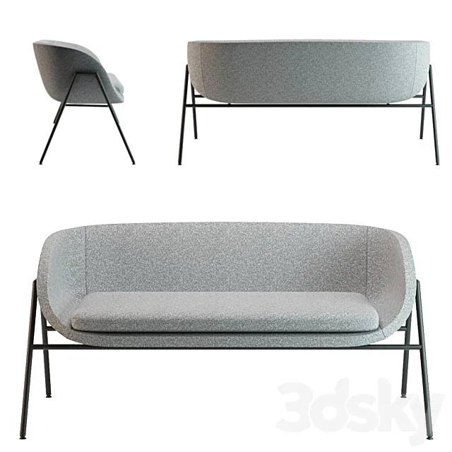 Bolia Gala Sofa-bench 3ds Max