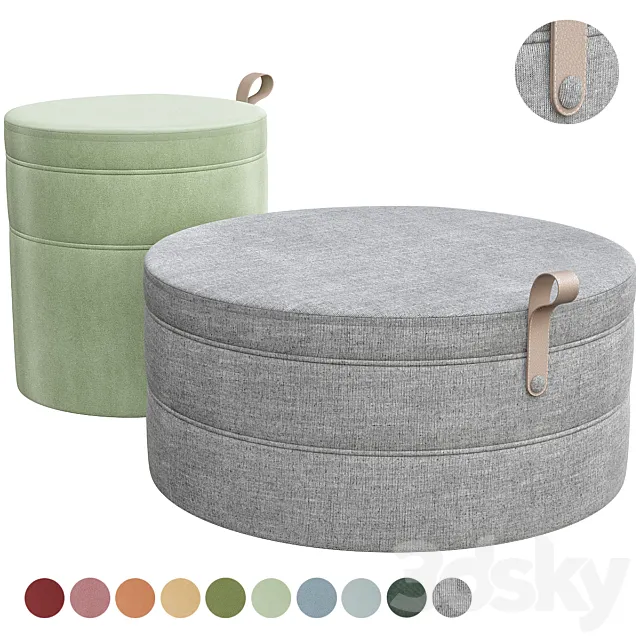 Bolia Large Garb Pouf 3ds Max
