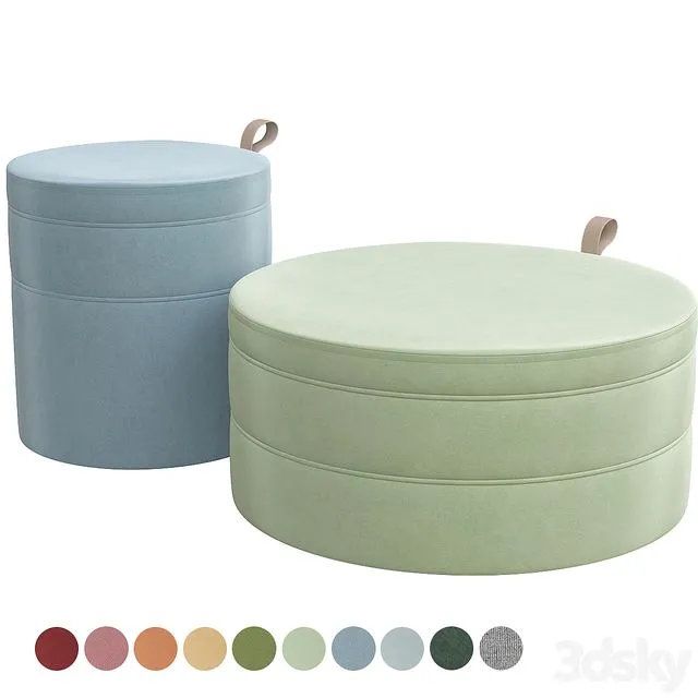 Bolia Large Garb Pouf 3dsMax Model