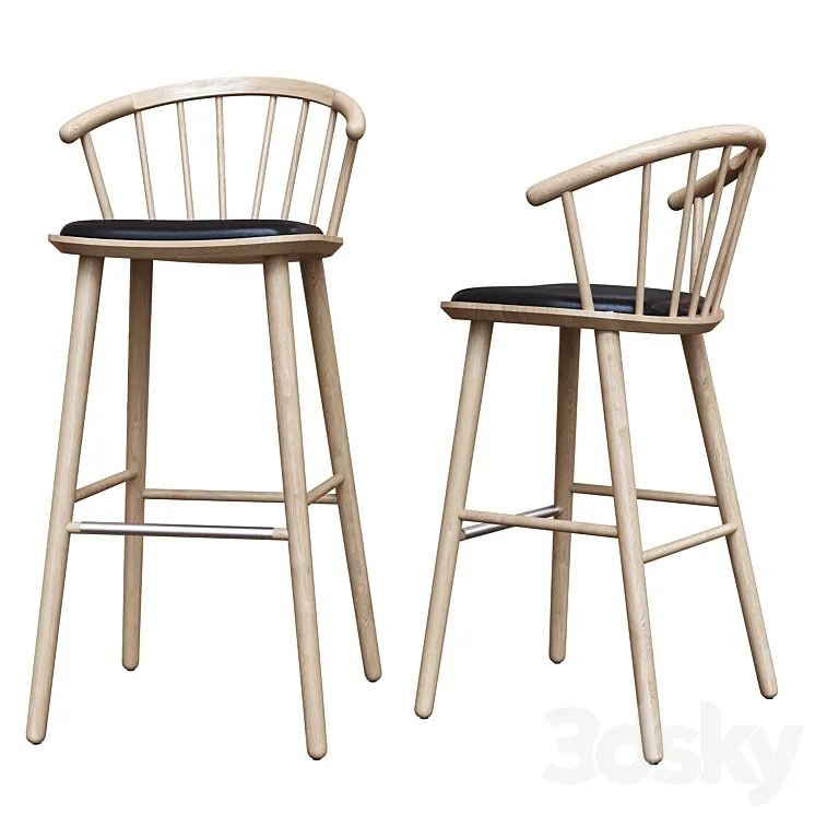 Bolia Sleek Hight Low Barstool 3DS Max Model