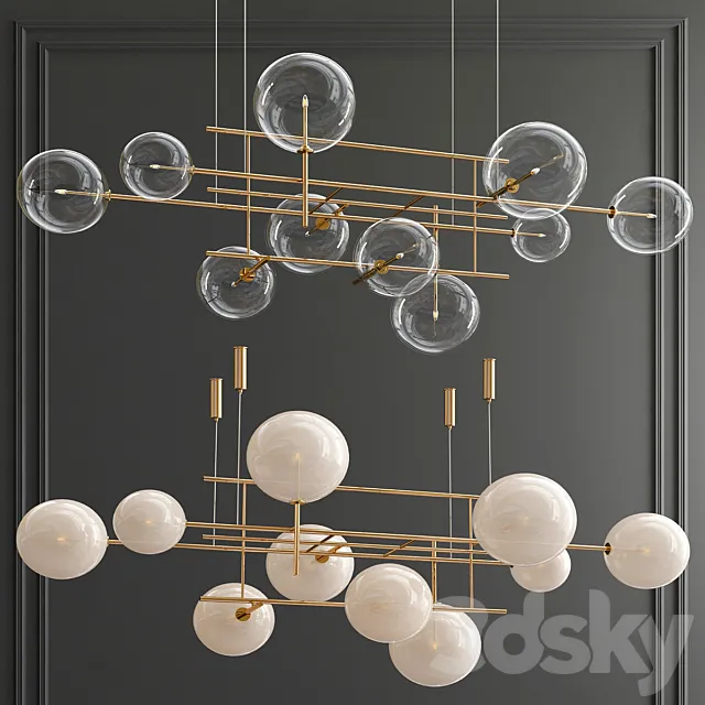 Bolle Galotti Orizzontale Suspension Chandelier 3DS Max Model