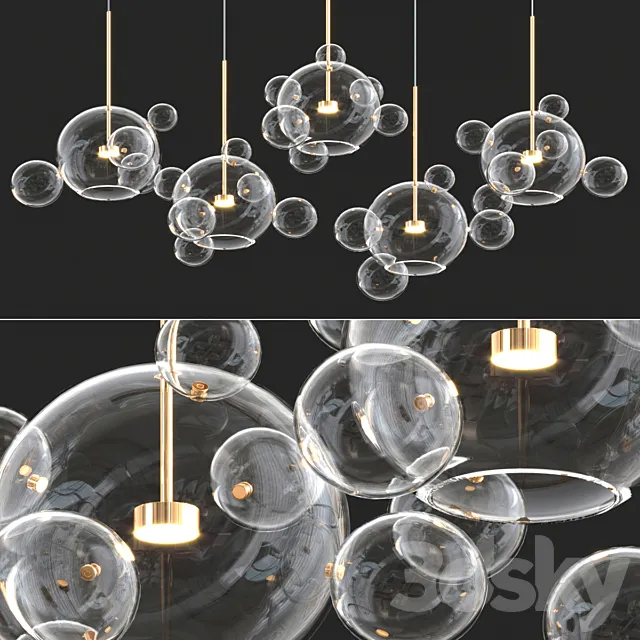 Bolle Zigzag Chandelier 3DS Max Model
