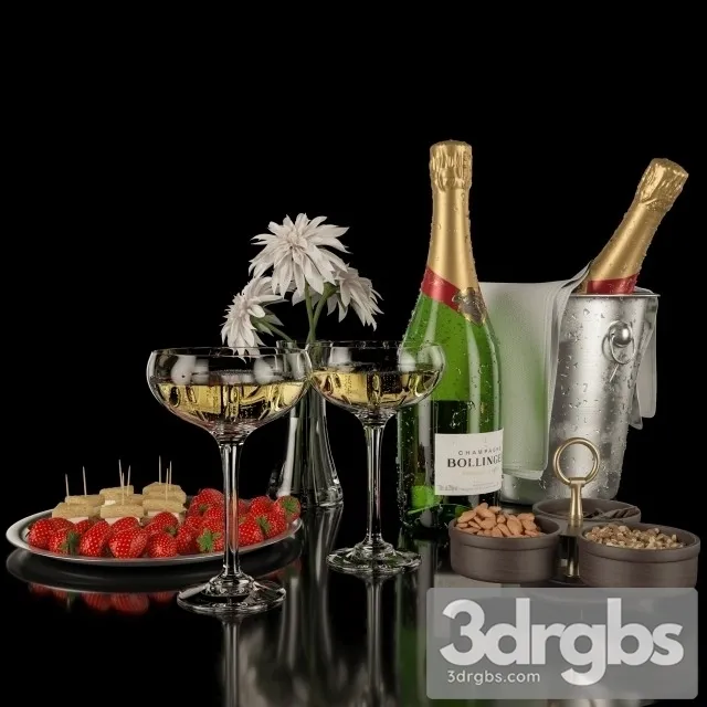 Bollinger Champagne Set 3dsmax Download