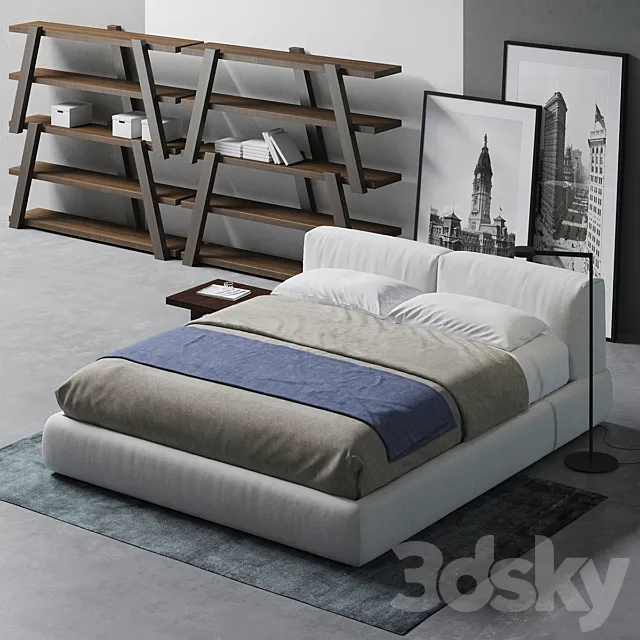 Bolton bed poliform 3ds Max