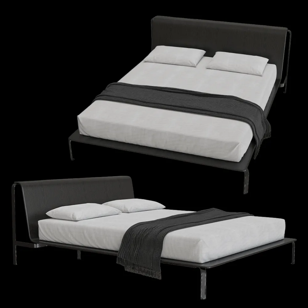 Bolzan – Bed Bend-e wood 3ds Max