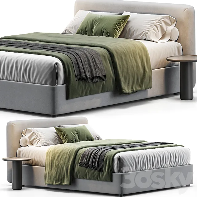 Bolzan letti Joy Sottile Queen Bed 3ds Max