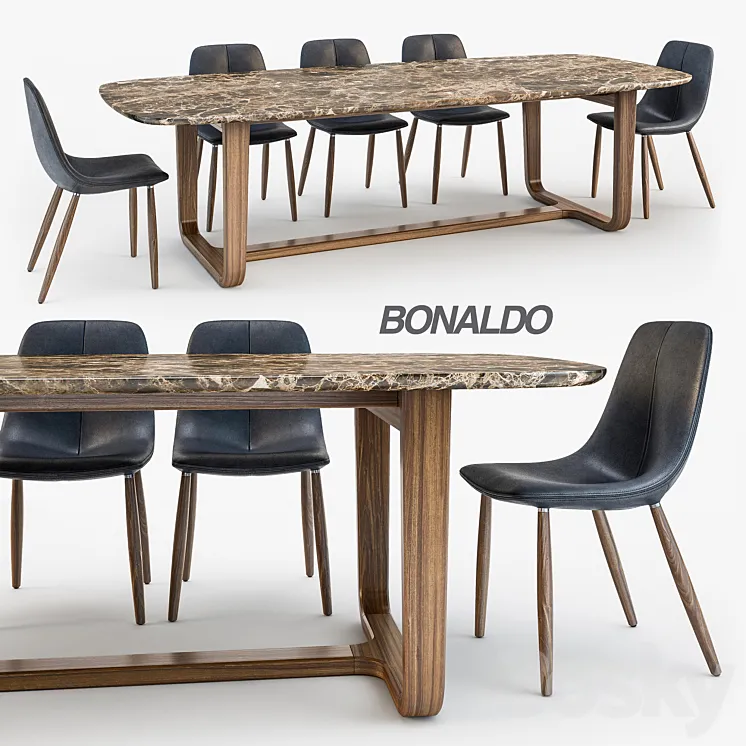 Bonaldo By chair Medley table 3DS Max