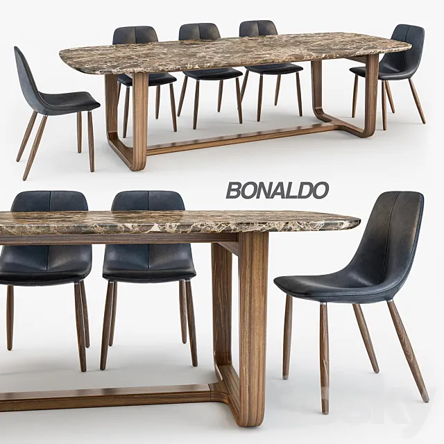 Bonaldo By chair Medley table 3DSMax File