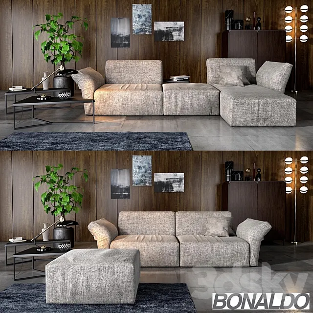 Bonaldo Cortina sofa 3ds Max