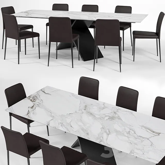 Bonaldo Deli chair Ax table 3DS Max Model