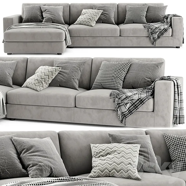 Bonaldo Hiro Chaise Longue Sofa 3DS Max Model