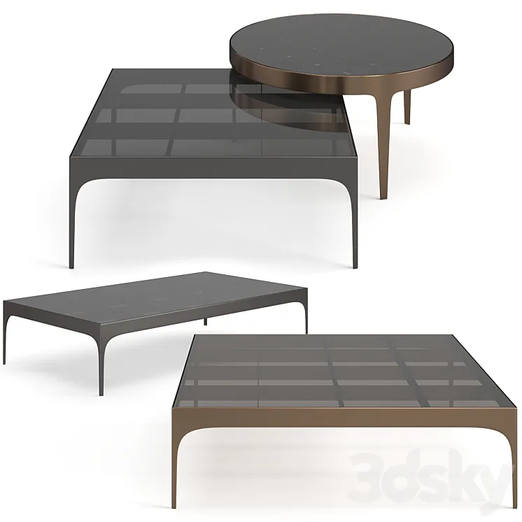Bonaldo Passy coffee tables set 3DS Max Model