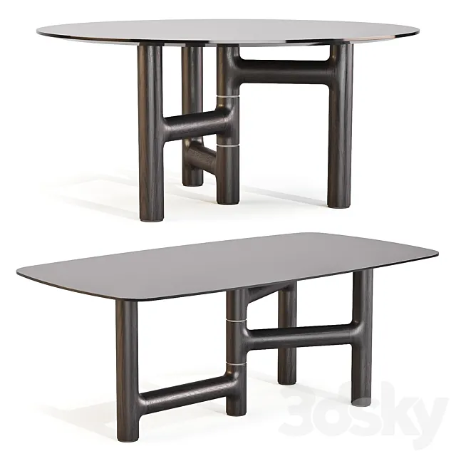 Bonaldo: Pivot – Dining Tables Set-01 3ds Max