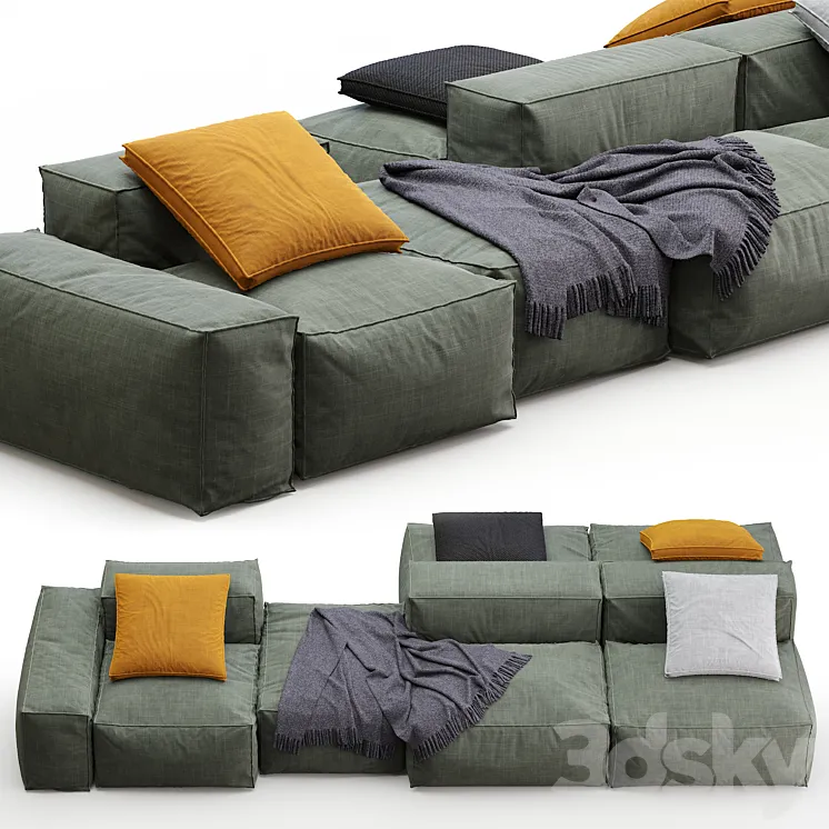 Bonaldo sectional sofa PEANUT B 3DS Max