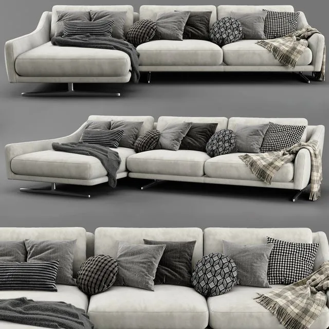Bonaldo skid chaise longue sofa 3dsMax Model