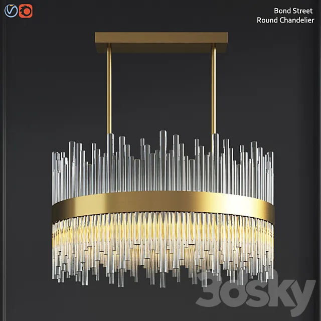 Bond Street Round Chandelier 3DS Max Model