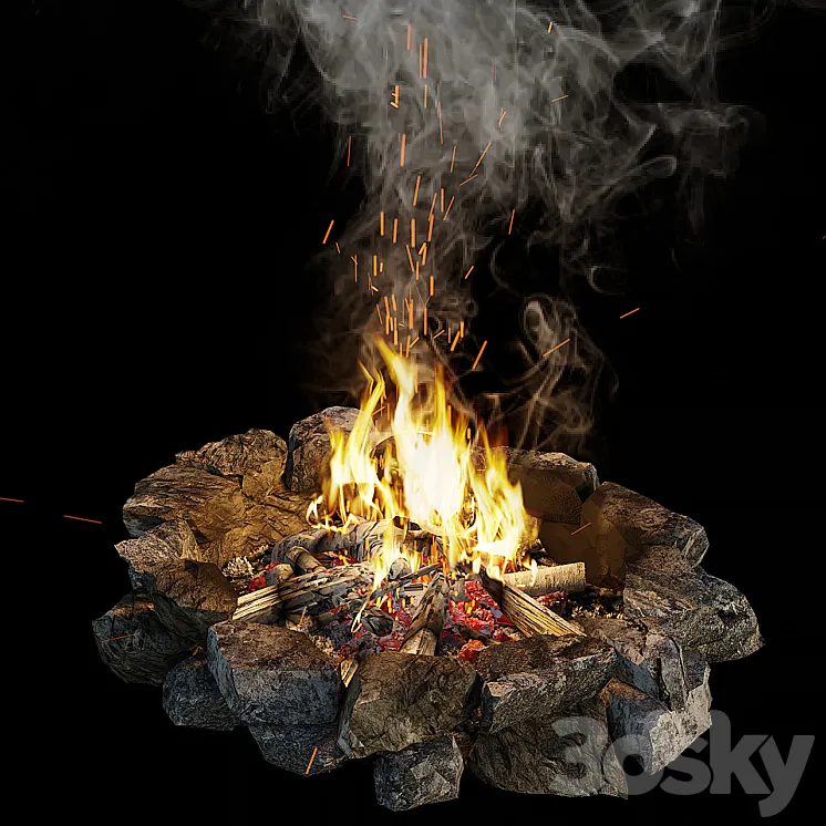 Bonfire 3DS Max
