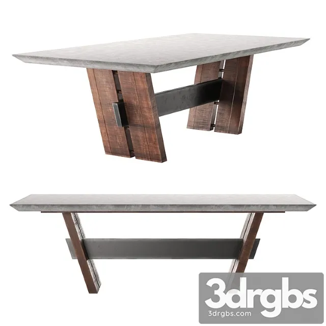 Bonham dining table in dark gray 2 3dsmax Download