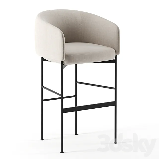 Bonnet bar chair by Adea 3ds Max