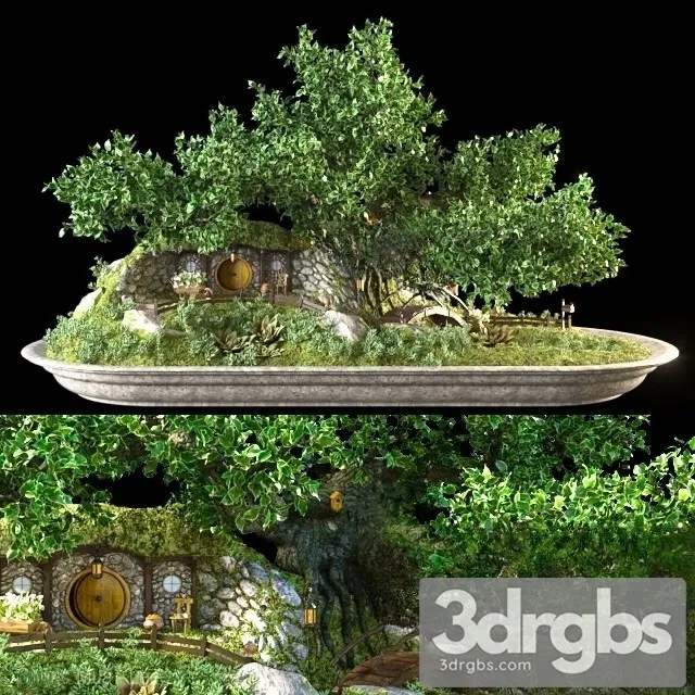 Bonsai in the style of the Hobbit 3dsmax Download