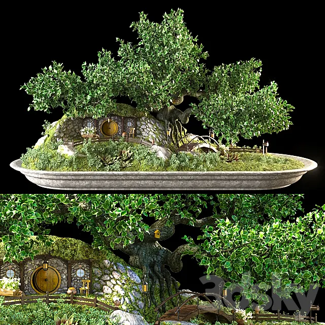 Bonsai in the style of the Hobbit 3DSMax File